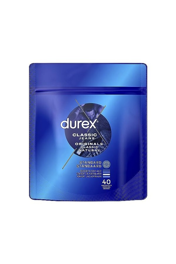 Durex Classic Jeans - 40 Préservatifs - Confort et Confiance