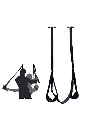 CWT Ensemble d’élingues à suspendre à la porte, durabilité réglable et confort, produit rotatif à 360 degrés pour jeux en cou