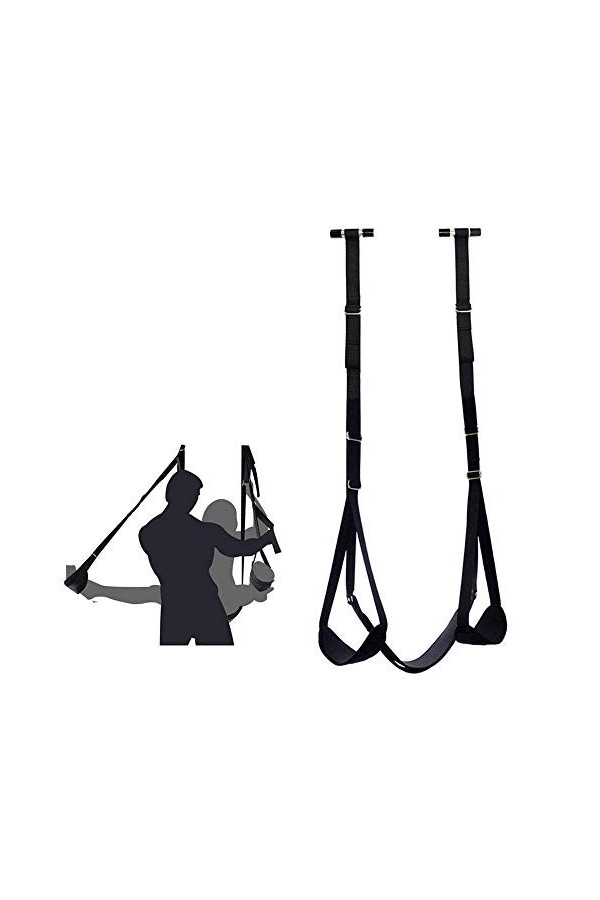 CWT Ensemble d’élingues à suspendre à la porte, durabilité réglable et confort, produit rotatif à 360 degrés pour jeux en cou