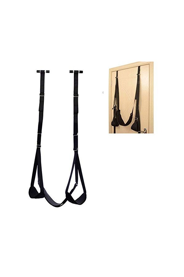 CWT Ensemble d’élingues à suspendre à la porte, durabilité réglable et confort, produit rotatif à 360 degrés pour jeux en cou