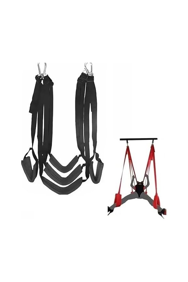 WJE rotative au Plafond Noir avec Coussin à Trois Couches pour Couples