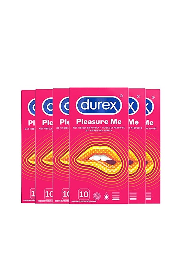 Durex Préservatifs Pleasure Me 10pcs x6