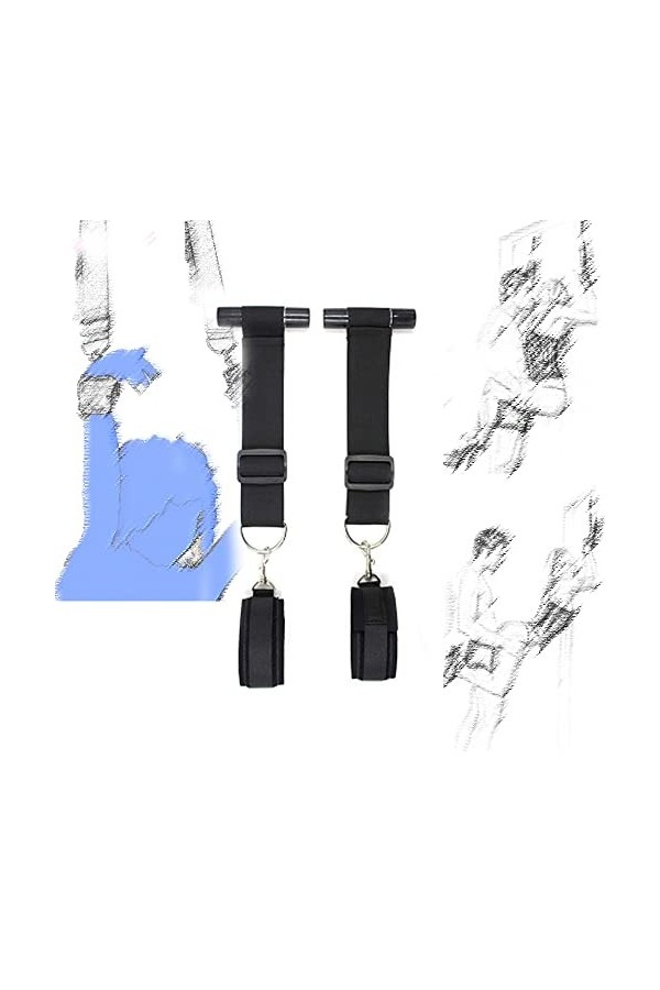 XaiPliung Corde de Porte Suspendue Carmen avec Poignets intéressants - Noir