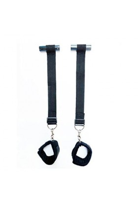 balançoire intérieure BSDM Carmen, bracelet suspendu à la porte, avec des poignets de couple amusants noir 