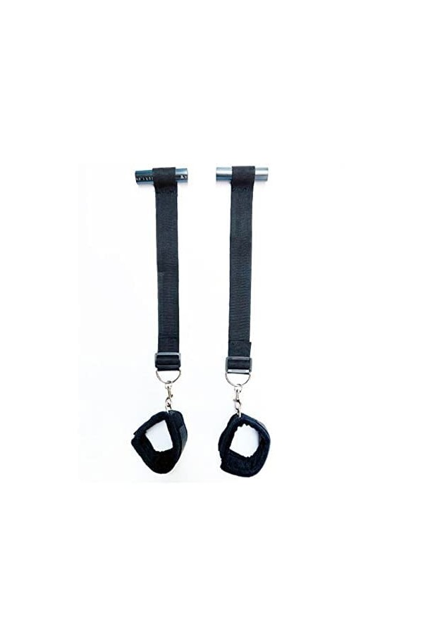 balançoire intérieure BSDM Carmen, bracelet suspendu à la porte, avec des poignets de couple amusants noir