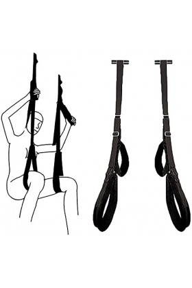 Jeu damusement De Chambre DOscillation De Porte Noire De Retenue De Jambe Fendue en Nylon pour des Couples