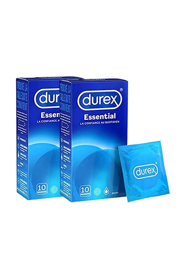 Durex - Préservatifs Extra Lubrifiés – Epais - 20 Préservatifs