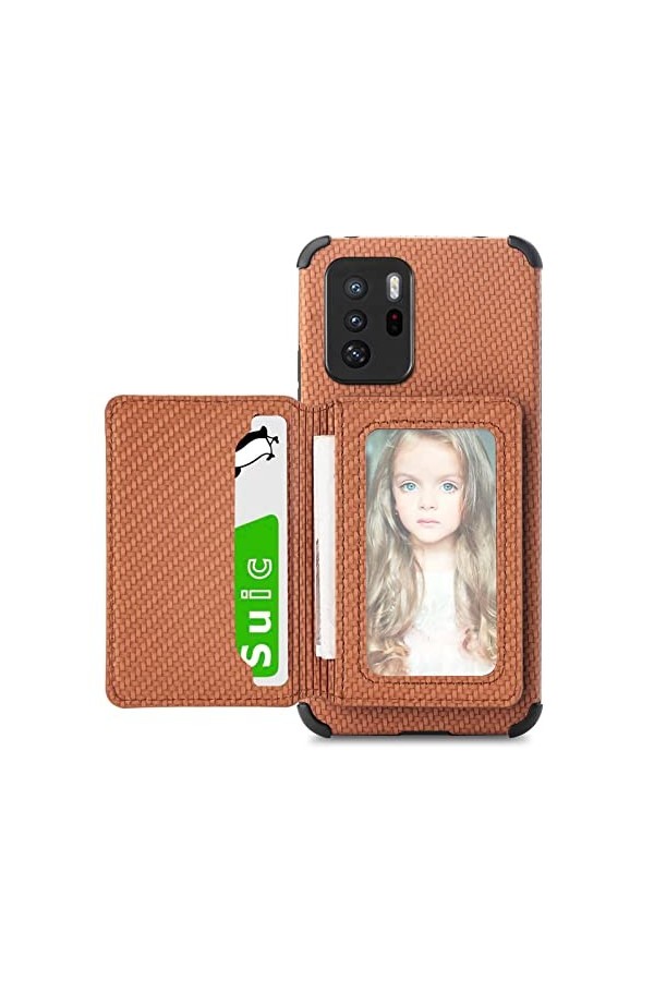 Miagon Étui Portefeuille pour Xiaomi Redmi Note 9,Fibre Motif Blocage RFID Coque Etui en PU Cuir Porte Cartes avec Fonction S