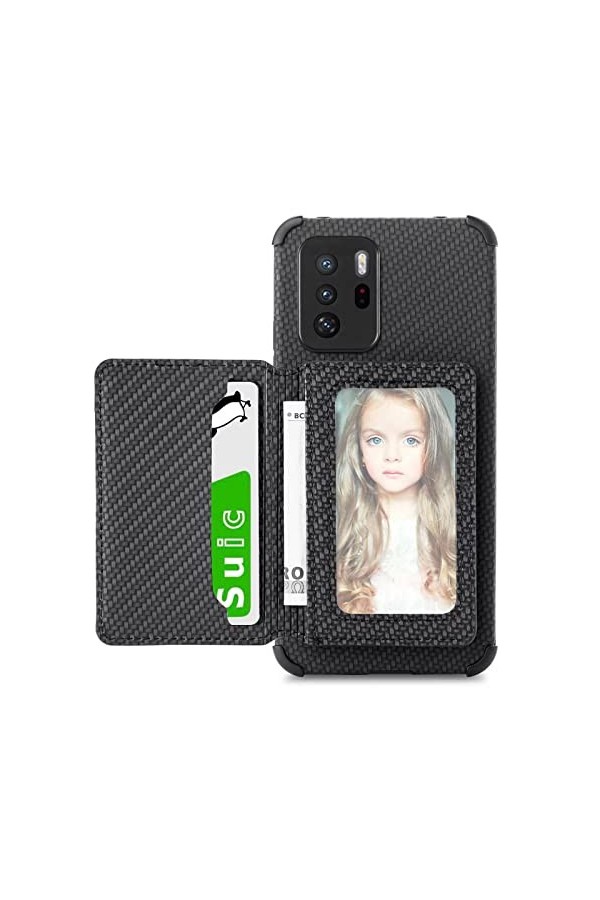 Miagon Étui Portefeuille pour Xiaomi Redmi Note 9,Fibre Motif Blocage RFID Coque Etui en PU Cuir Porte Cartes avec Fonction S