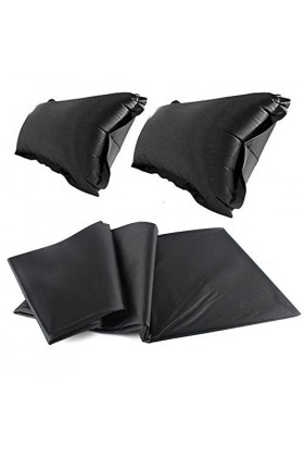Drap imperméable en PVC avec des meubles de jeu doreillers gonflables fixés en noir Tailles: 220 * 200cm