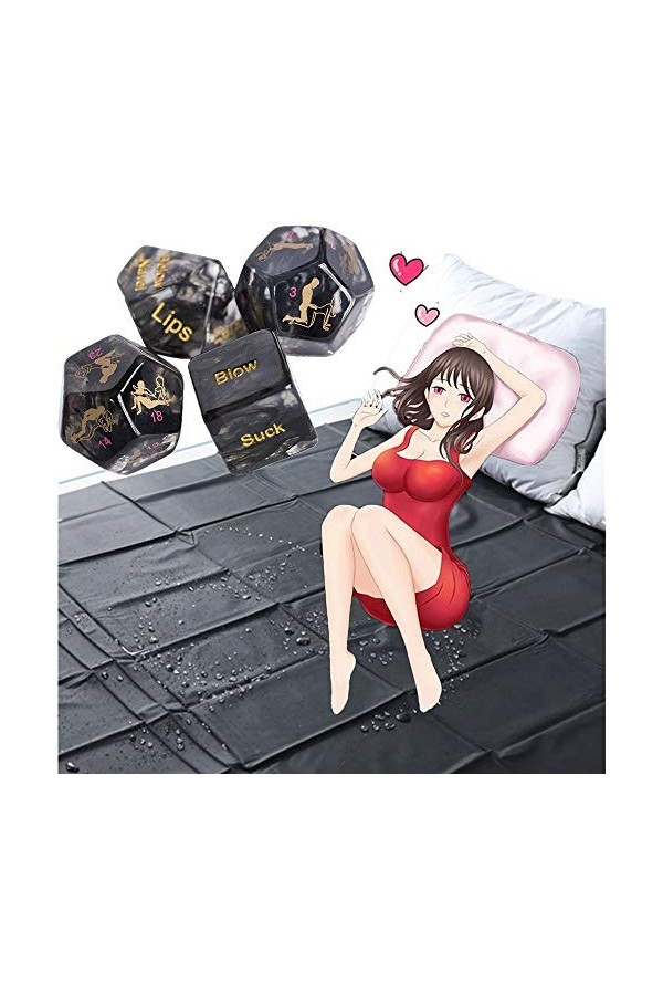 Draps noirs couple feuilles sexy jeu reine extra large feuilles imperméables et hypoallergéniques