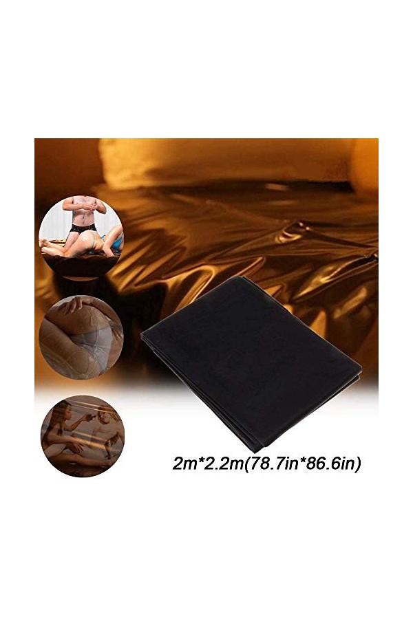 Draps noirs couple feuilles sexy jeu reine extra large feuilles imperméables et hypoallergéniques