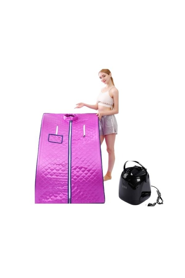 Couverture de sauna portable Tente portative de pièce de Sauna de vapeur avec le Pot de vapeur du chapeau 2.0L, support en mé