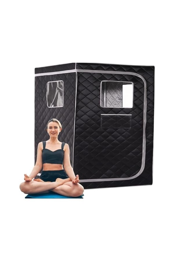 Couverture de sauna portable Tente de sauna for 2 personnes, kit de sauna portab for la maison, spa for tout corps, grand esp