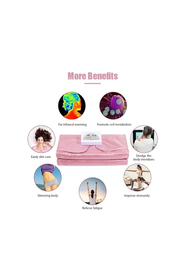 Couverture de sauna portable Couverture de Sauna infrarouge améliorée, couverture chauffante amincissante for brûler les grai