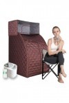 Couverture de sauna portable Tente de sauna portative pliante, mini salle de sauna à vapeur humide, corps complet for la thér