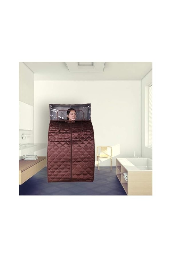 Couverture de sauna portable Tente de sauna portative pliante, mini salle de sauna à vapeur humide, corps complet for la thér