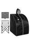 Couverture de sauna portable Sauna infrarouge personnel for la maison, tente de spa portative avec chapeau, chaise améliorée,