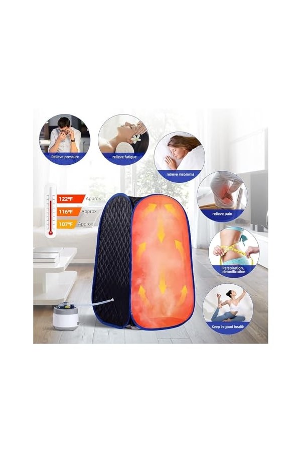 Couverture de sauna portable Ensemble de sauna à vapeur portable pleine grandeur, spa for relaxation, thérapie de désintoxica
