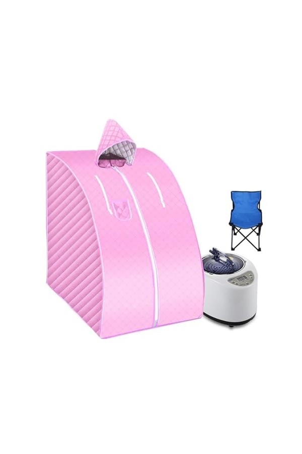 Couverture de sauna portable Tente à vapeur portable, sauna, bain à domicile, 1000 W, 2,0 L, comprend une chaise pliable, fac