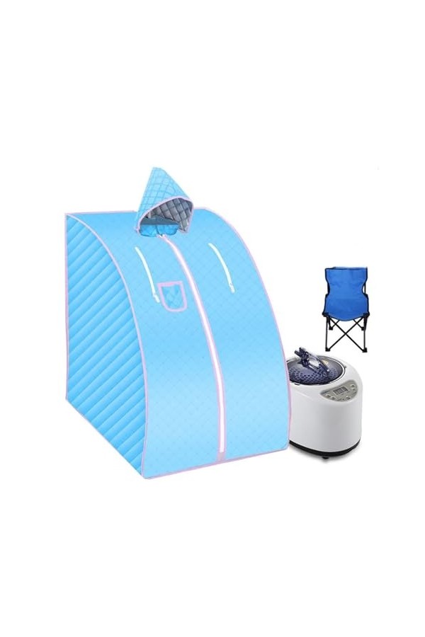 Couverture de sauna portable Tente à vapeur portable, sauna, bain à domicile, 1000 W, 2,0 L, comprend une chaise pliable, fac