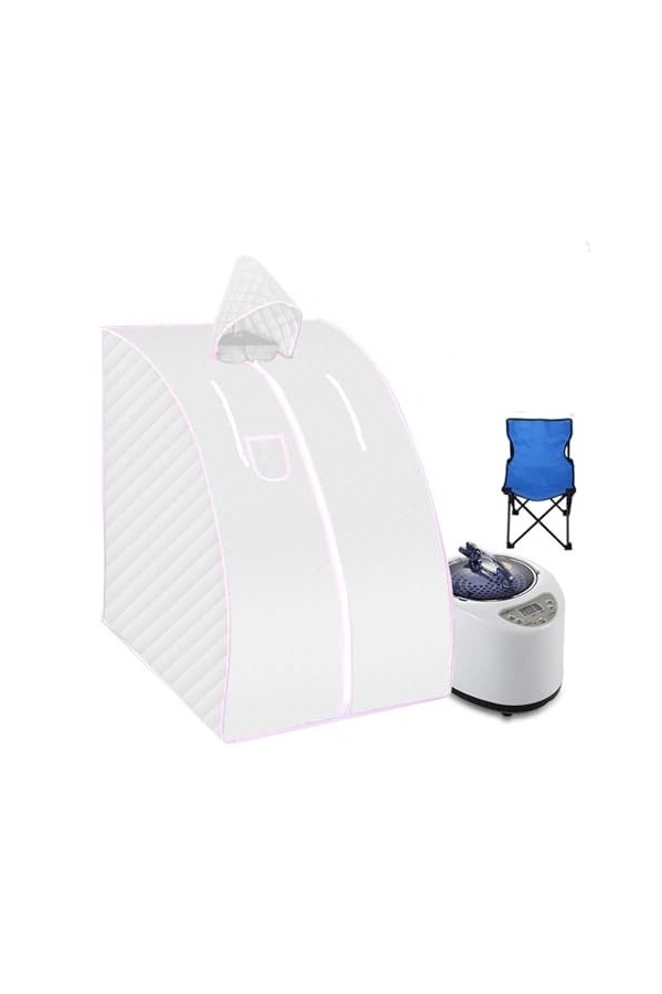 Couverture de sauna portable Tente à vapeur portable, sauna, bain à domicile, 1000 W, 2,0 L, comprend une chaise pliable, fac