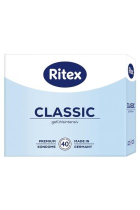 Ritex Classic Lot de 40 préservatifs intenses pour des sensations particulièrement intenses, fabriqués en Allemagne