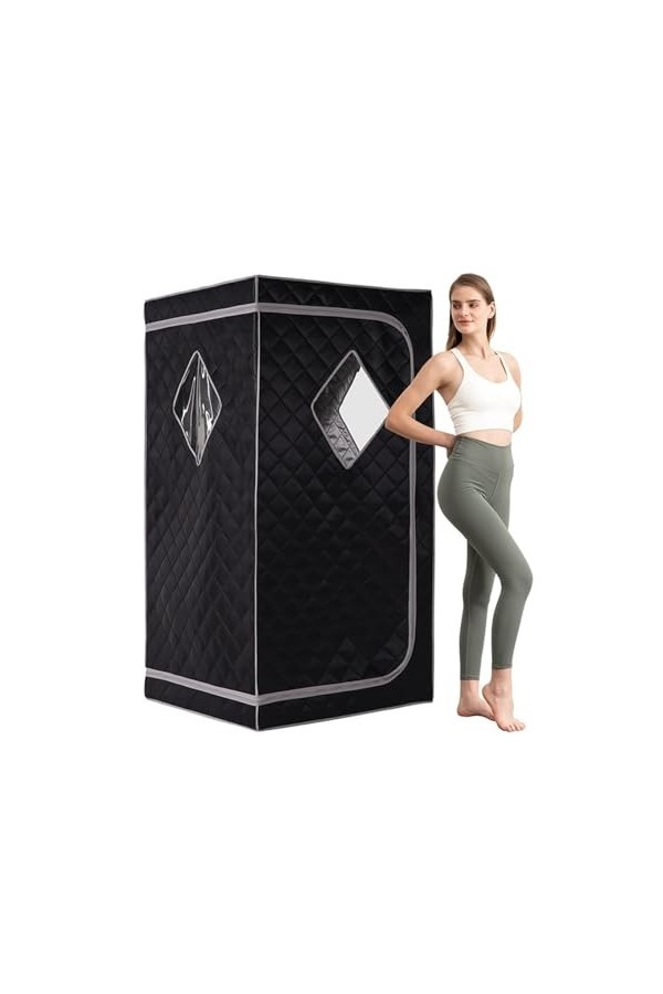 Couverture de sauna portable Sauna infrarou portatif, sauna personnel for la maison avec chaise portative, tente de spa for l