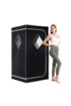Couverture de sauna portable Sauna infrarou portatif, sauna personnel for la maison avec chaise portative, tente de spa for l