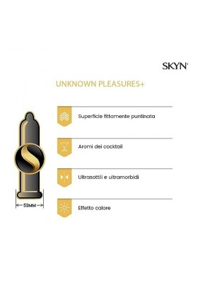 SKYN Unknown Pleasures : Boite de 14 Préservatifs pour Homme sans latex / 5 Types de Préservatifs : 2x Sensation Intense, 6x 