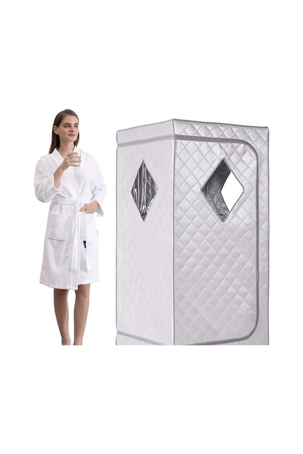 Couverture de sauna portable Sauna infrarou portatif, sauna personnel for la maison avec chaise portative, tente de spa for l