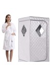 Couverture de sauna portable Sauna infrarou portatif, sauna personnel for la maison avec chaise portative, tente de spa for l