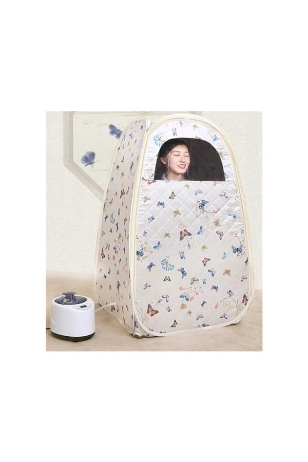 Couverture de sauna portable Tente de sauna pliante portative for salle de sauna à vapeur, générateur 2,6 L, accessoire de ba