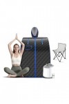 PROHEL Couverture de Sauna Portable Tente à Vapeur Sauna Portable avec Chaise Pliable Incluse, Bain Spa à Domicile 1000W 2L f