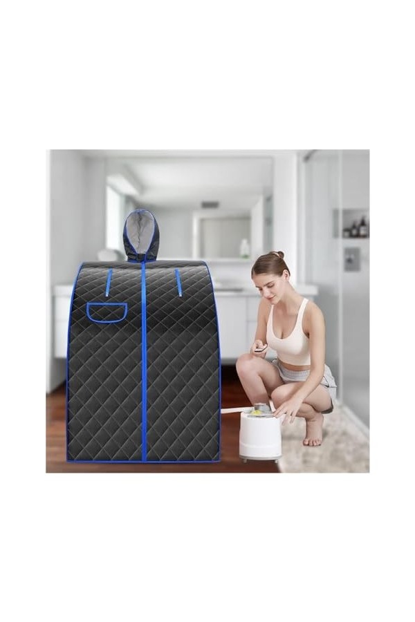 PROHEL Couverture de Sauna Portable Tente à Vapeur Sauna Portable avec Chaise Pliable Incluse, Bain Spa à Domicile 1000W 2L f