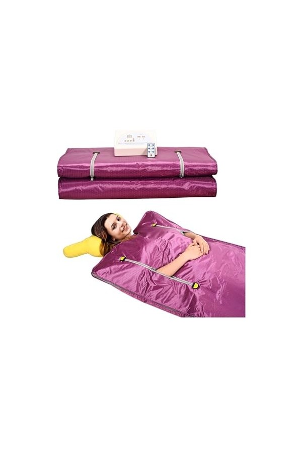 Couverture de sauna portable Couverture de Sauna à infrarouge lointain, SPA à domicile, 2 zones, couverture de Sauna pondérée