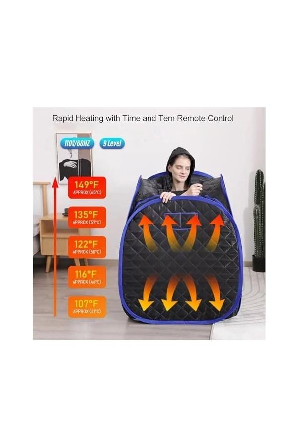 Couverture de sauna portable Tente de sauna à vapeur portative, vapeur personnelle pleine grandeur, spa personnel à domicile