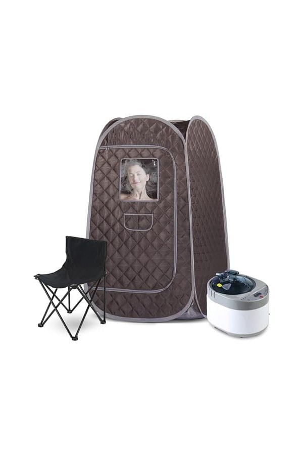 Couverture de sauna portable Ensemb de sauna à vapeur portab pine grandeur, spa for relaxation, thérapie de désintoxication d