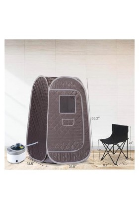 Couverture de sauna portable Ensemb de sauna à vapeur portab pine grandeur, spa for relaxation, thérapie de désintoxication d