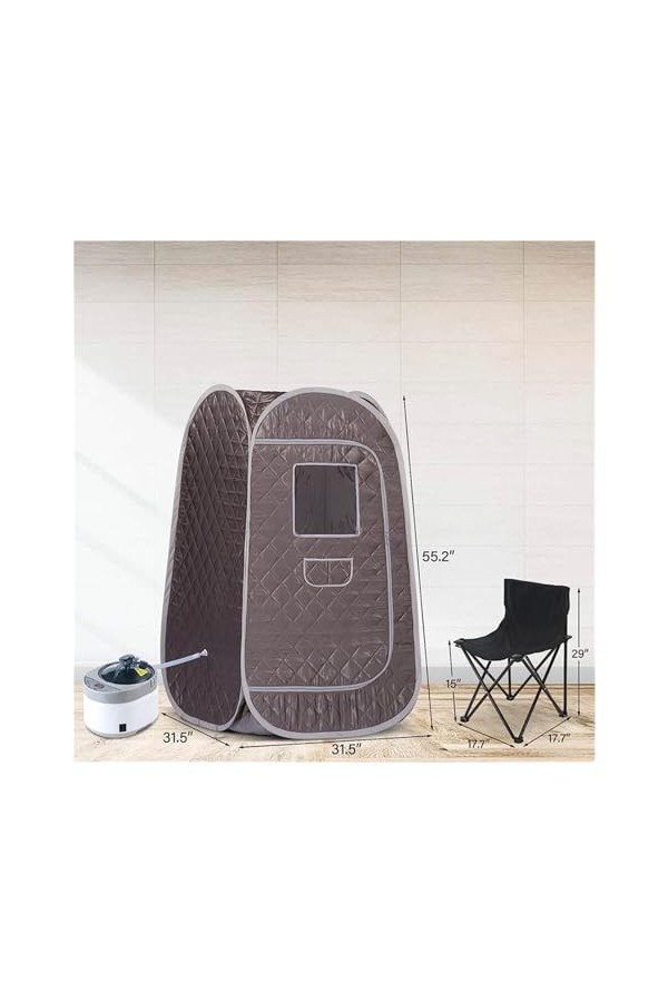 Couverture de sauna portable Ensemb de sauna à vapeur portab pine grandeur, spa for relaxation, thérapie de désintoxication d
