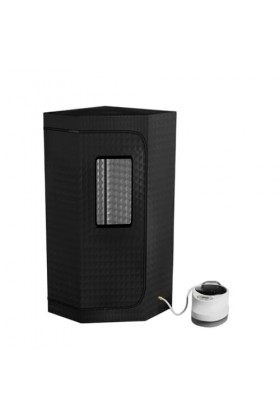 Couverture de sauna portable Sauna à vapeur for tout le corps, boîte portative de chauffa 2000W 4,2l, Support de tuyau en aci