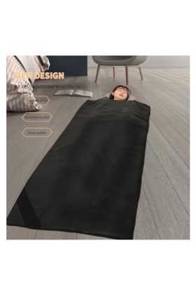 Couverture de sauna portable Couverture de sauna à infrarouge lointain, couverture de sauna pondérée en sapin à 2 zones for l