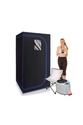 Couverture de sauna portable Sauna à vapeur Portable avec chaise pliante incluse, chauffa complet du corps 2000W 4,2l cabine 