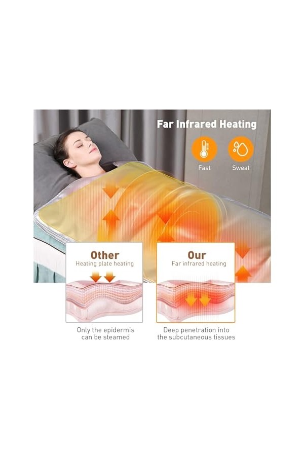 Couverture de sauna portable Couverture de sauna infrarouge professionnelle, thérapie de détox thermique esthétique électriqu