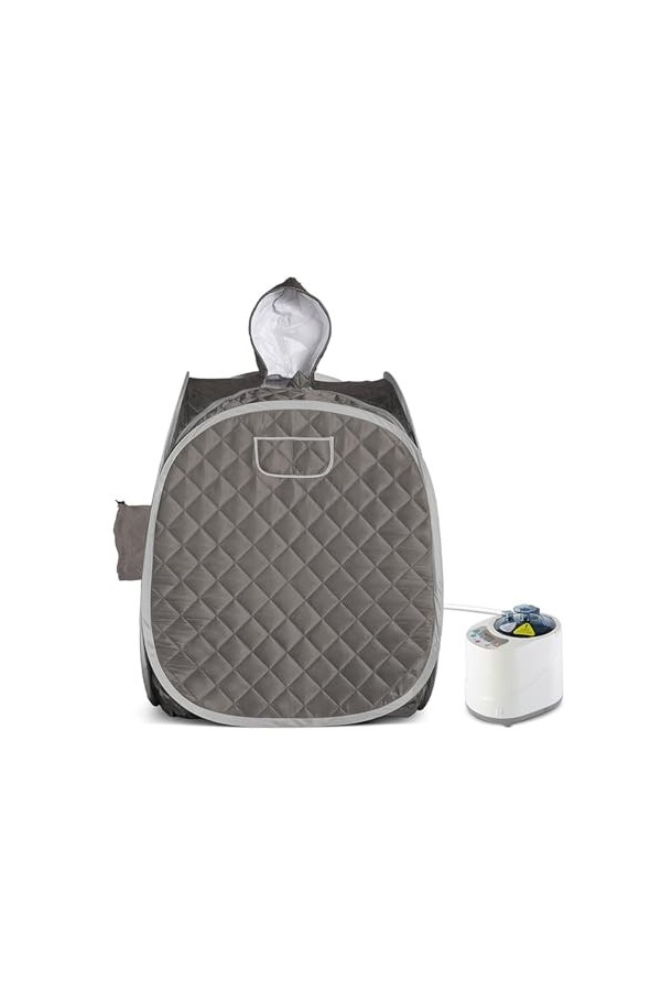 Couverture de sauna infrarouge Kit de sauna portable for une personne, tente de chapeau de spa for tout le corps à la maison,