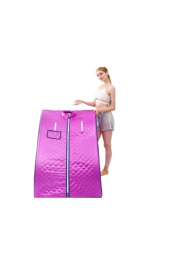 Couverture de sauna portable Tente portative de pièce de Sauna de vapeur avec le chapeau, support en métal fort dacier inoxy