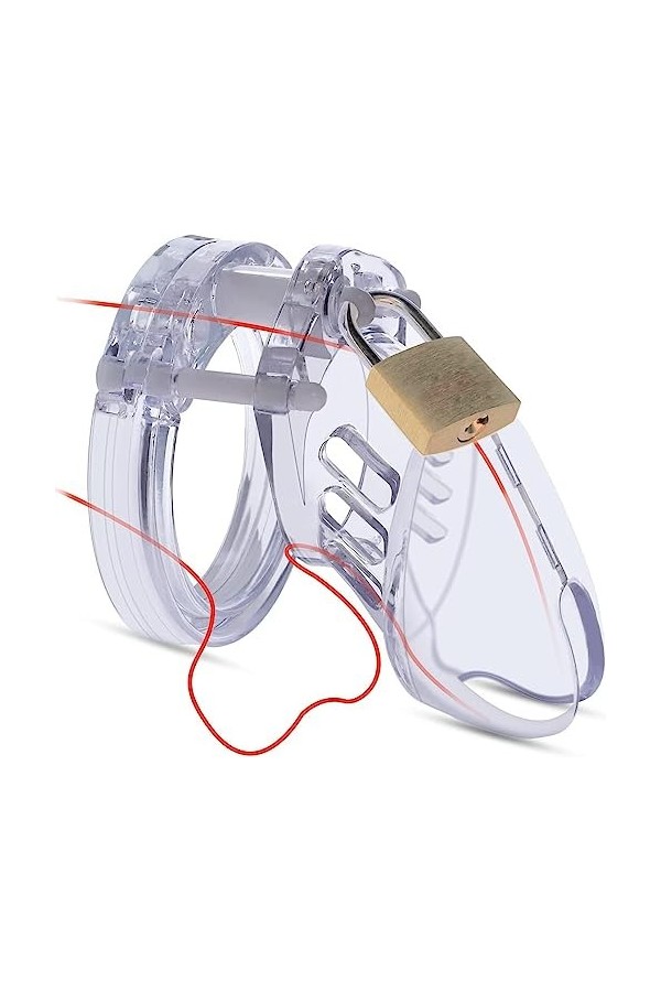 Device veste Leash Hommes Verrouillage de Cage Mousqueton Daventure Contrôler Cages Dispositif Silicone Homme Puppy Colliers 