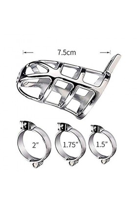 Ceinture de protection hypoallergénique Argent Dispositif métallique cage Verrouillage Protecteur Homme Anneau pour homme.