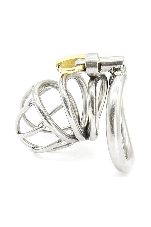 Argent en acier inoxydable en métal lisse grande cage respirante,50mm