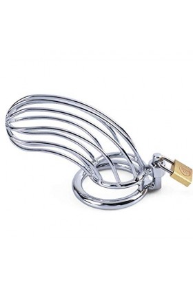 OMOONS Étui de Protection Pour Hommes - Cage de Verrouillage Respirante En Acier Inoxydable À Verrouillage Fixe 40 Mm 